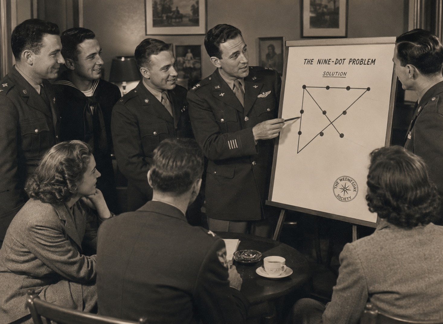 A historical presentation of the nine-dot problem